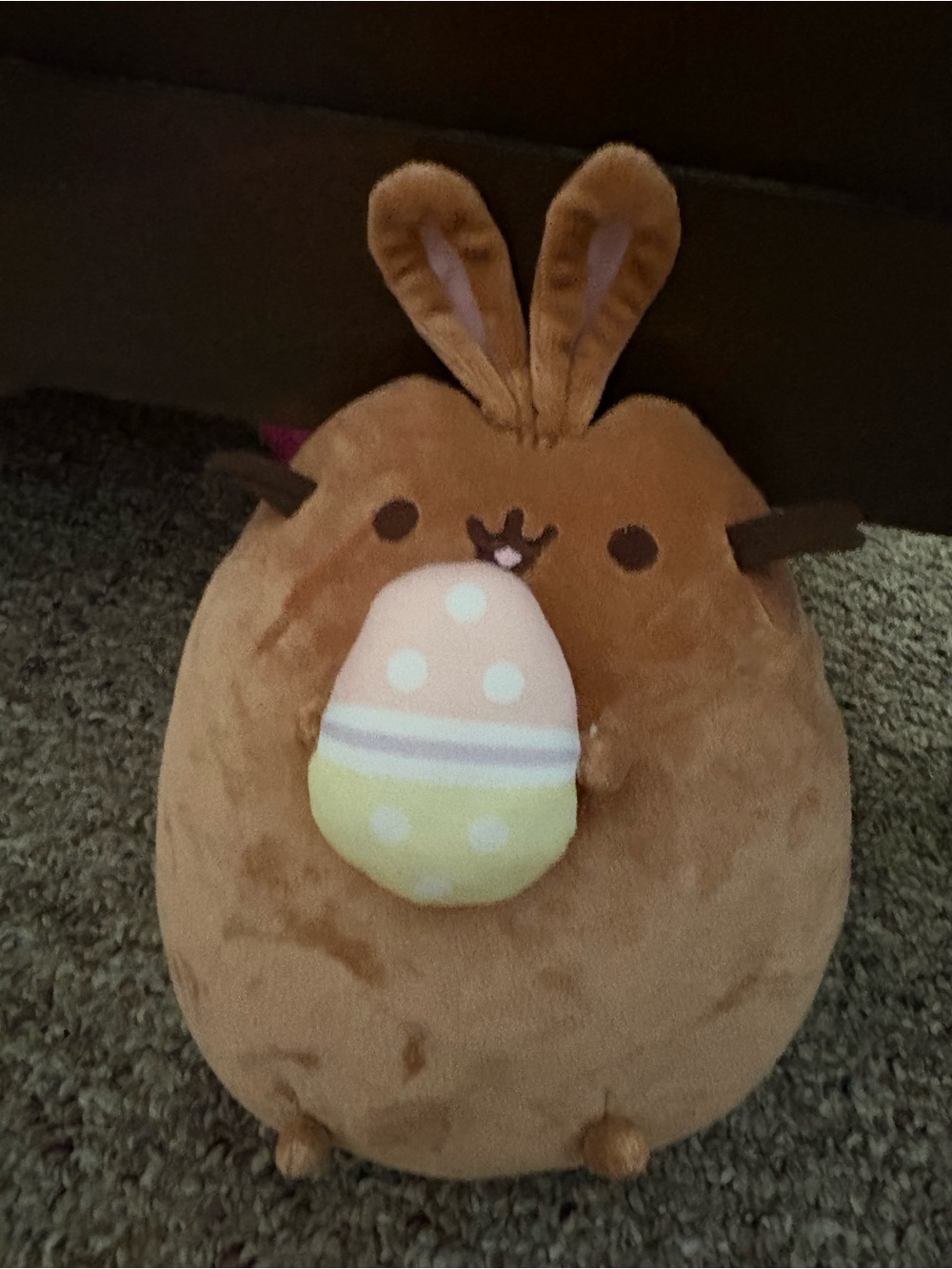 GUND Pusheen Chocolate Easter Bunny W/ Egg Plush 9.5"